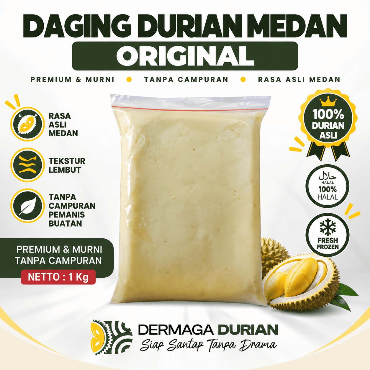 Daging Durian Medan Original