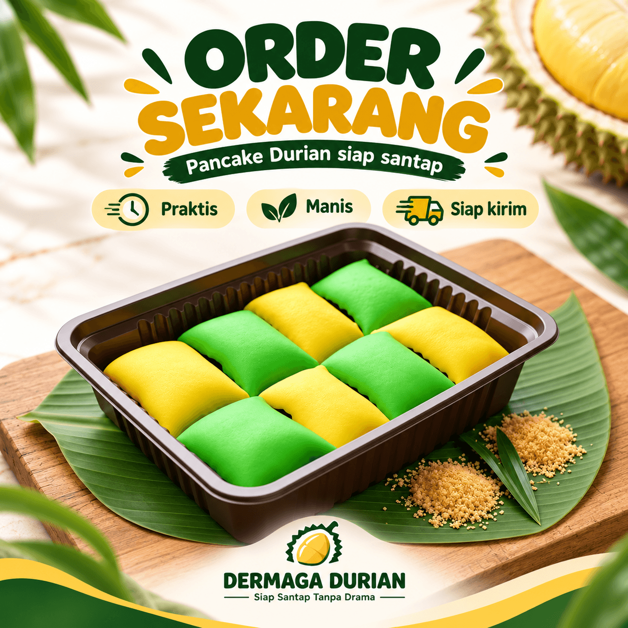 Pancake Durian Mini Isi 8