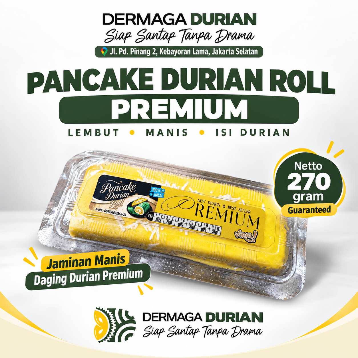 Pancake Durian Roll Premium