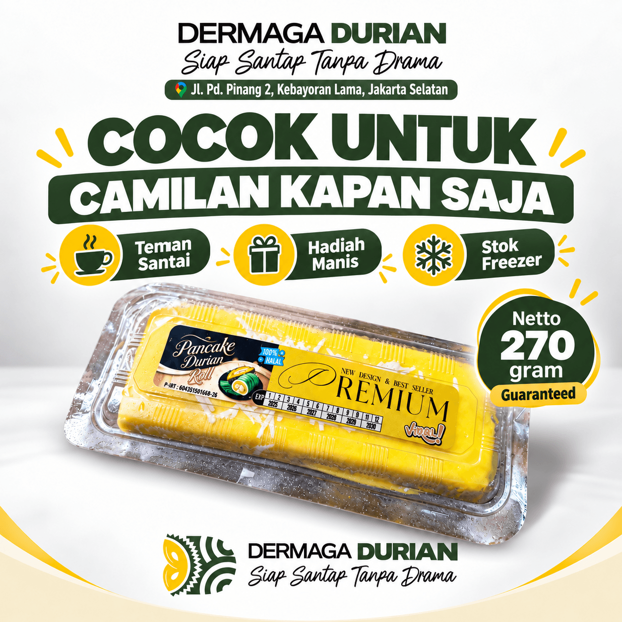 Pancake Durian Roll Premium