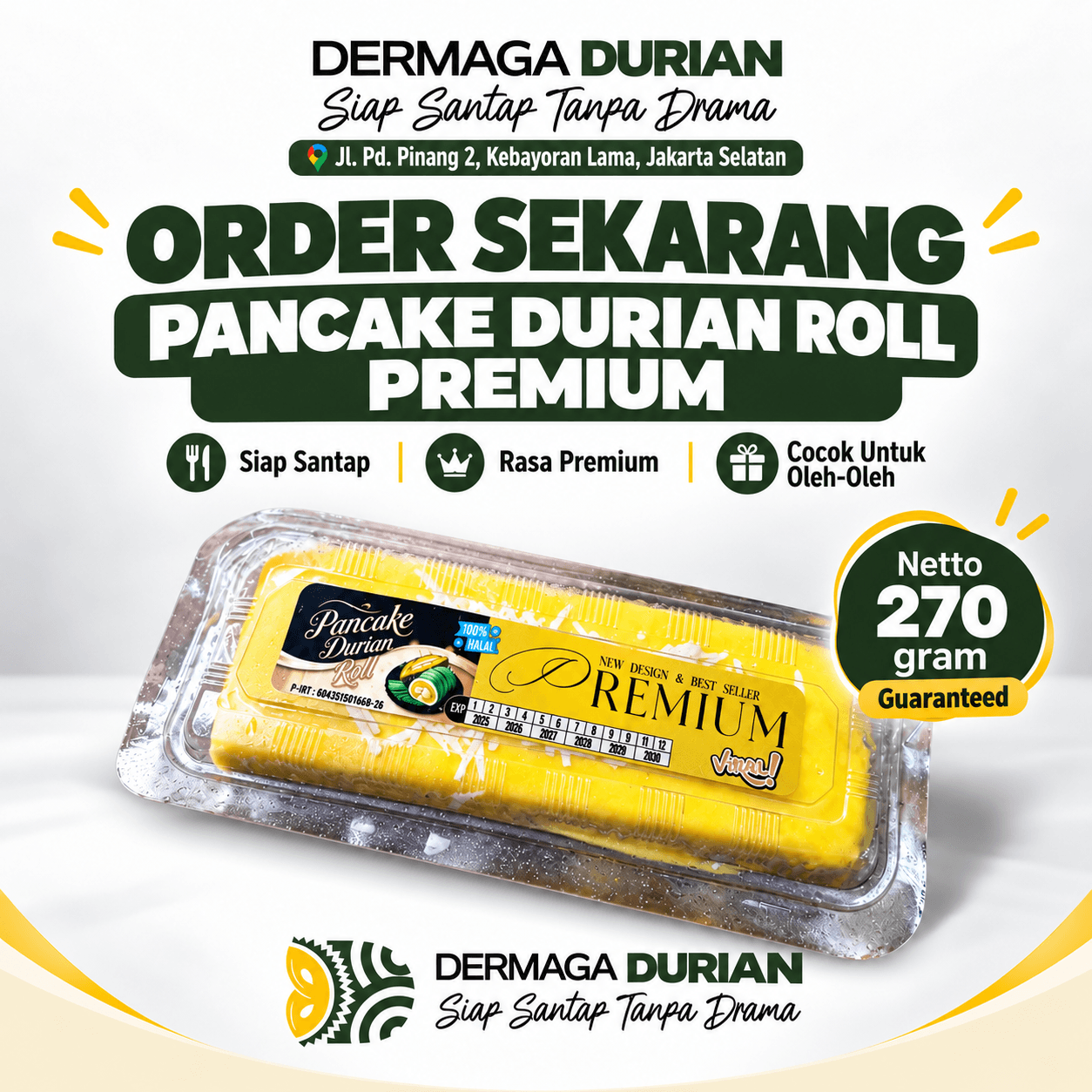 Pancake Durian Roll Premium