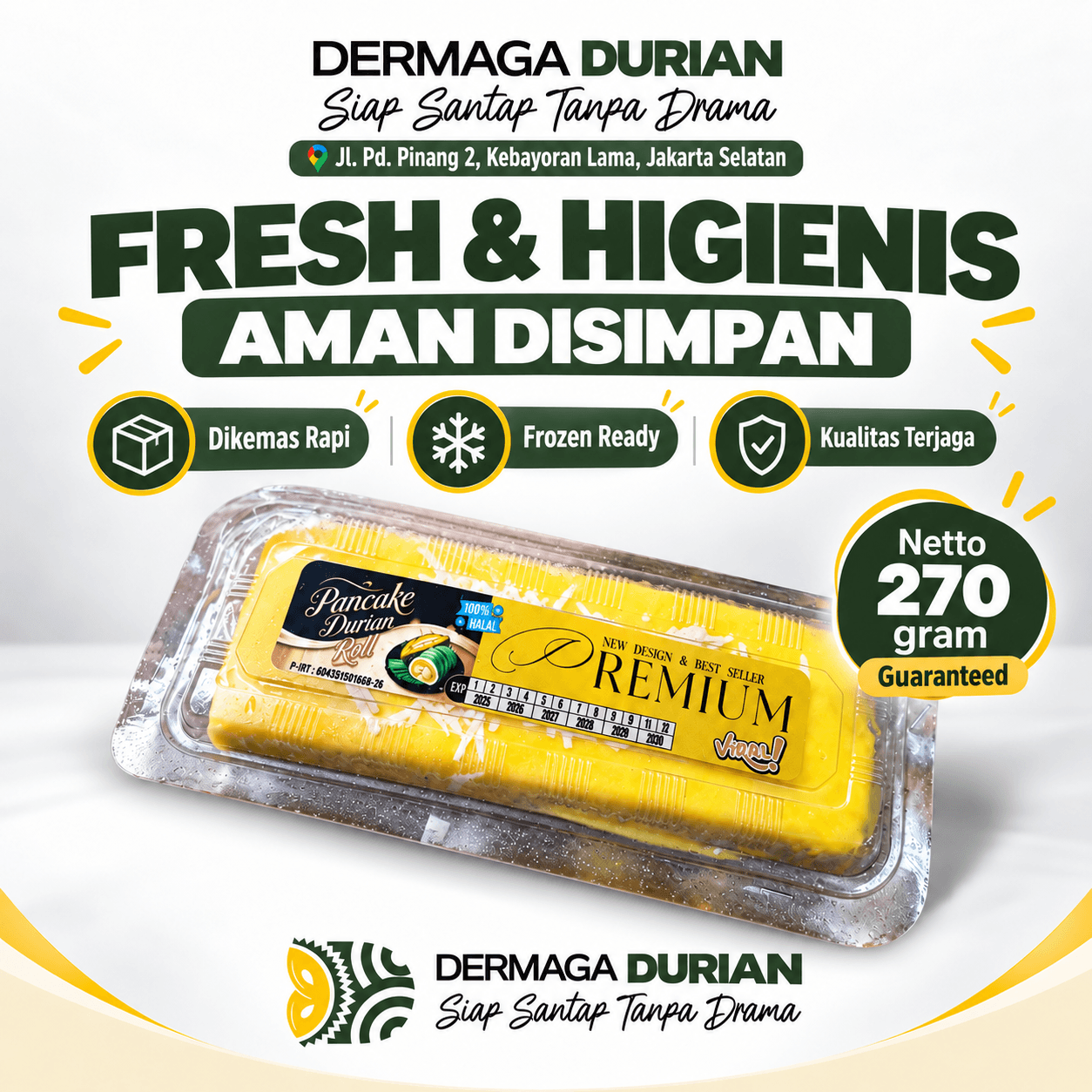 Pancake Durian Roll Premium