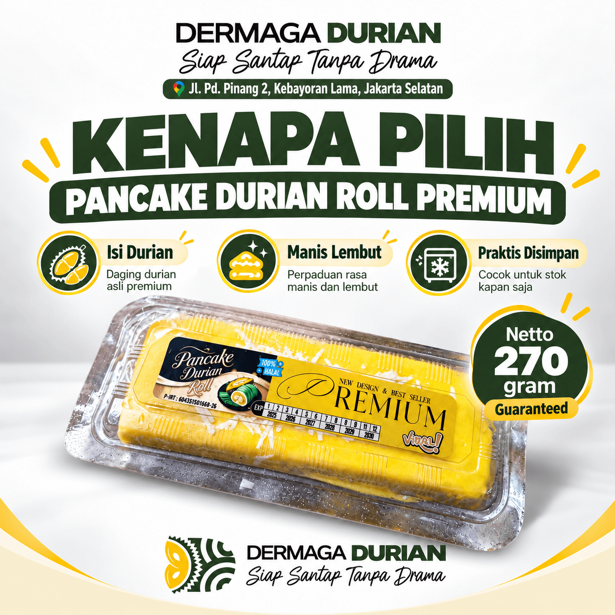 Pancake Durian Roll Premium